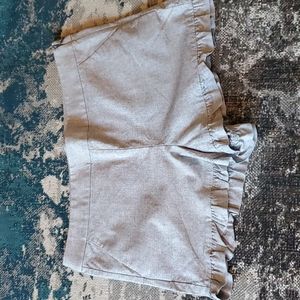 LOFT SIZE 14 SIDE ZIP RUFFLED SHORTS